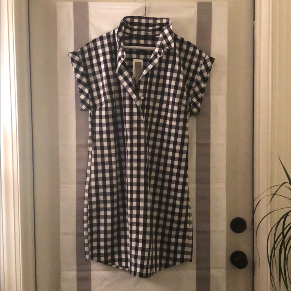 J.Crew gingham check shirt dress
